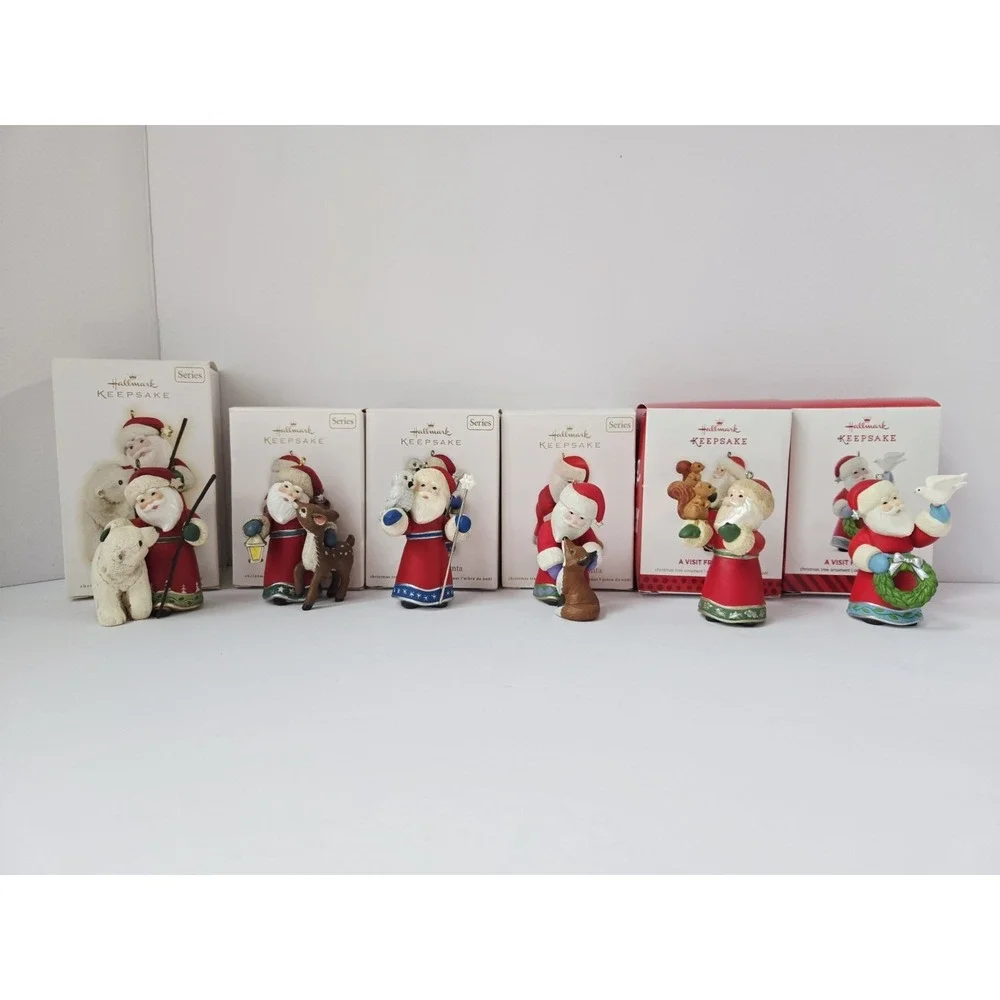 Hallmark Christmas ornament Series A Visit‎ from Santa  #1-6